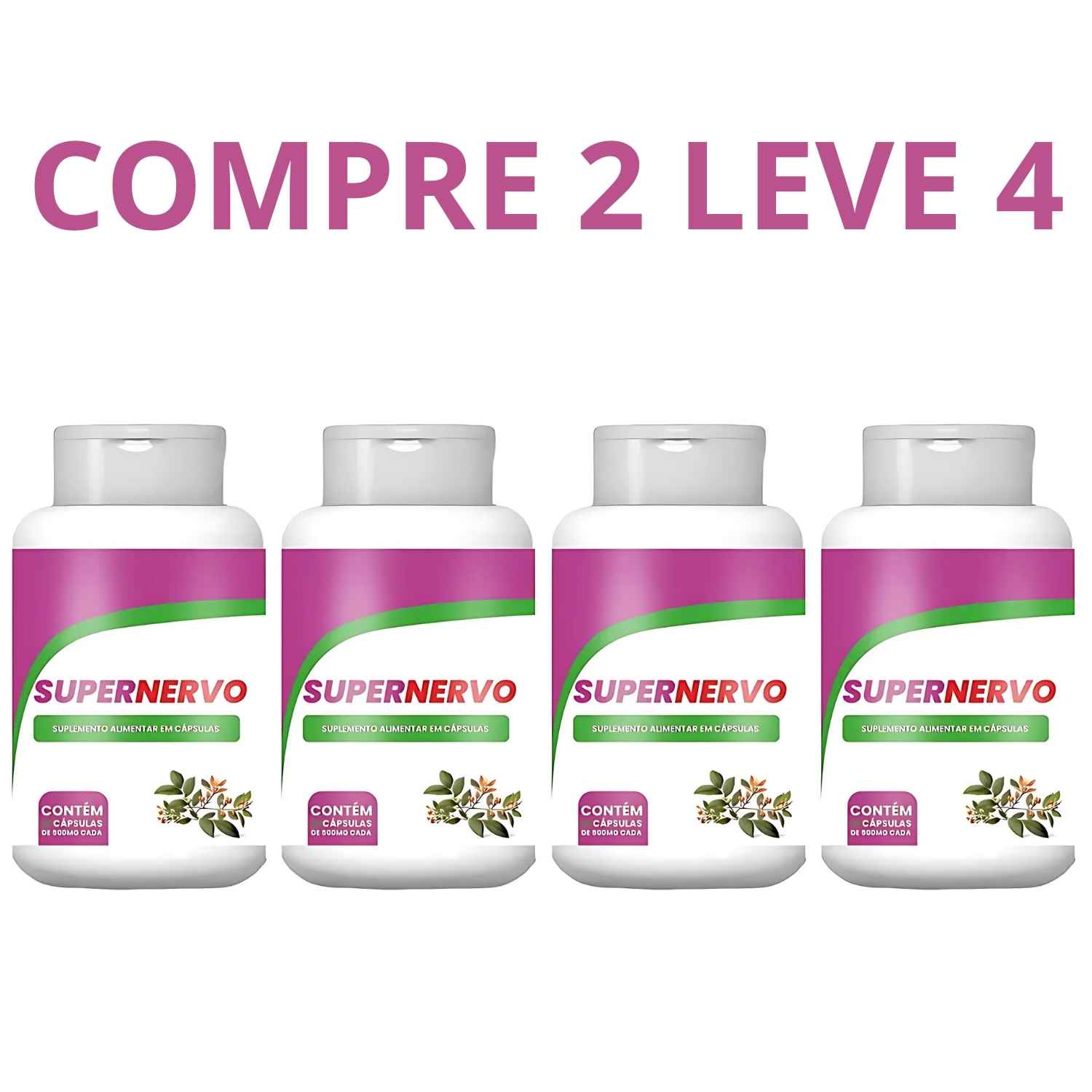 Super Nervo 60 Cápsulas - Saúde dos Nervos e Bem-Estar Neurológico