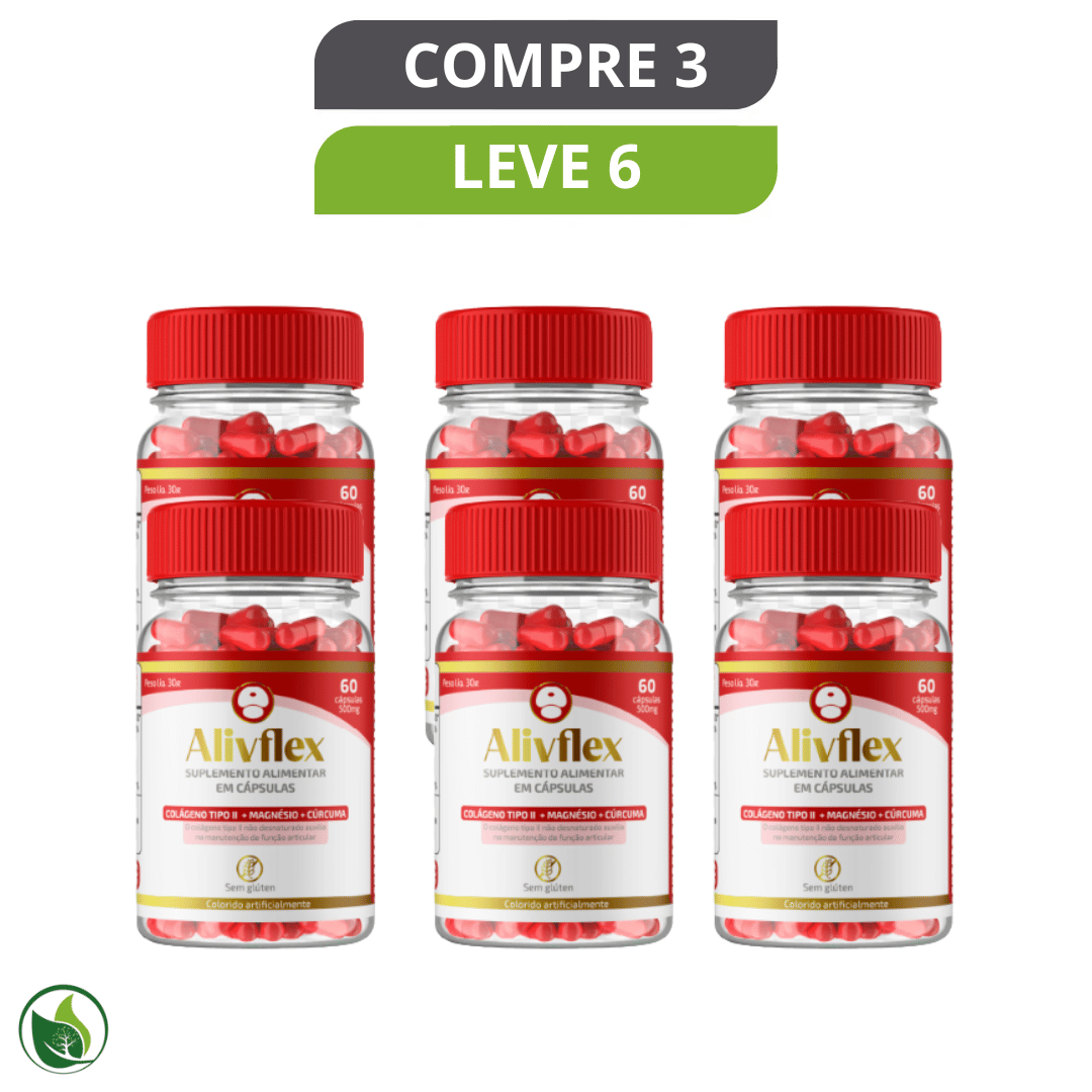 Alivflex 60 Caps - Suplemento Natural para Alívio de Dores Articulares