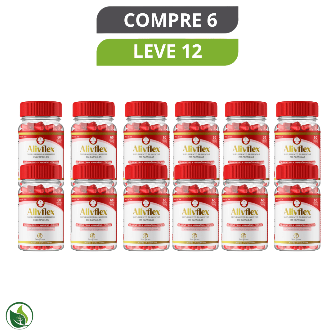 Alivflex 60 Caps - Suplemento Natural para Alívio de Dores Articulares