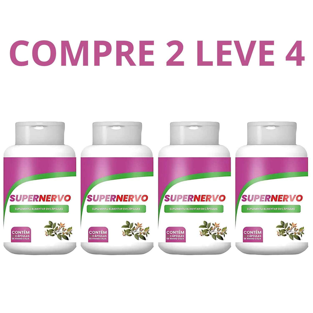 Super Nervo 60 Cápsulas - Saúde dos Nervos e Bem-Estar Neurológico