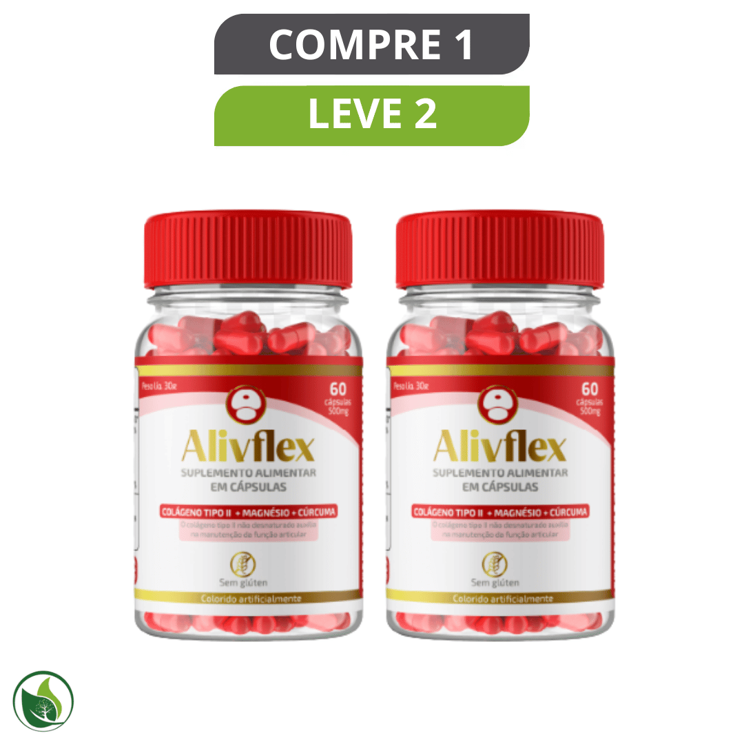 Alivflex 60 Caps - Suplemento Natural para Alívio de Dores Articulares