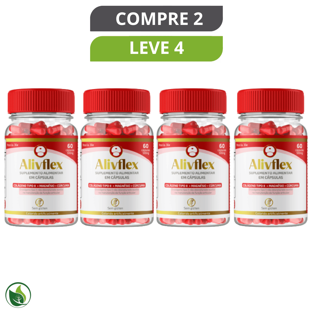 Alivflex 60 Caps - Suplemento Natural para Alívio de Dores Articulares